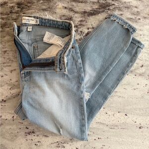 Abercrombie & Fitch distressed curve love high rise skinny